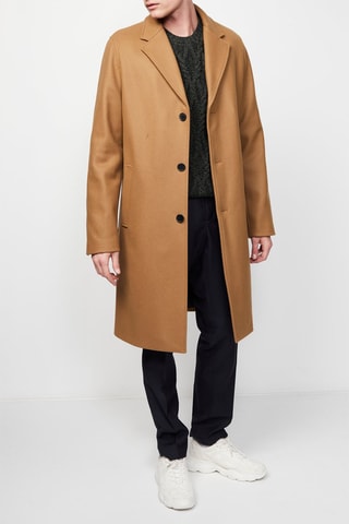 Manteau en laine Camel