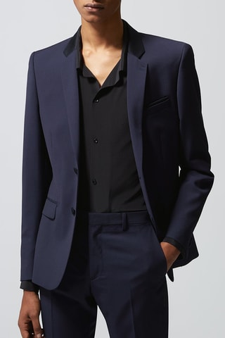 Veste en laine Bleu marine