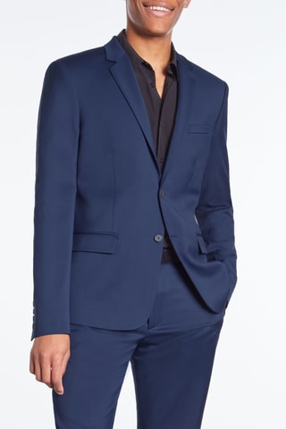 Veste de costume en laine - Bleu