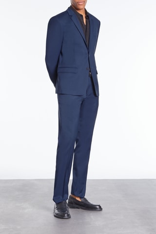 Veste de costume en laine - Bleu