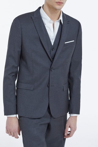 Veste de costume en laine - Gris
