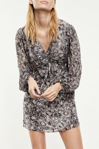 Robe courte tie and dye - Gris foncé
