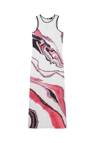 Robe longue Blanc et rose