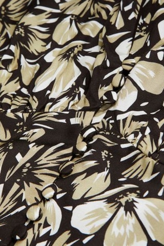 Robe midi Noir et marron