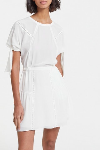 Robe patineuse en soie - Blanc