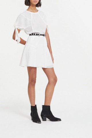 Robe patineuse en soie - Blanc
