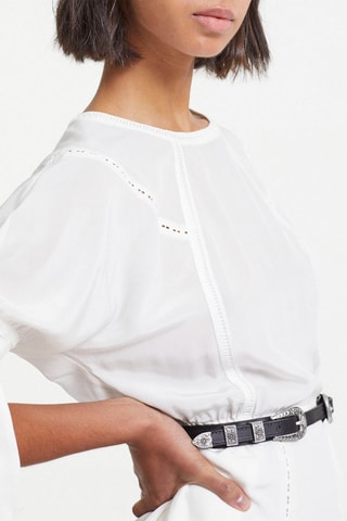 Robe patineuse en soie - Blanc