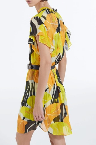 Robe droite - Jaune et noir