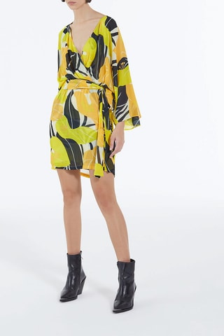 Robe fourreau - Jaune et noir