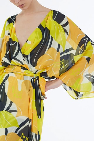 Robe fourreau - Jaune et noir