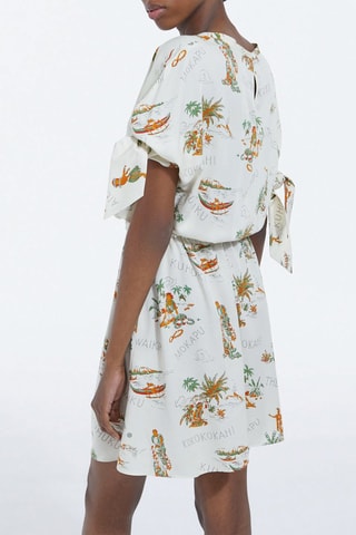 Robe patineuse - Blanc et vert