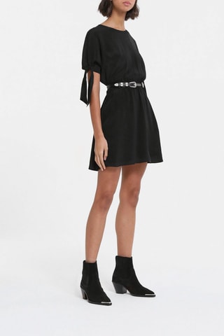 Robe patineuse en soie - Noir