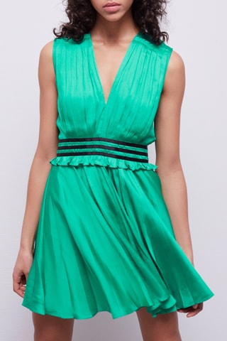 Robe plissée - Vert émeraude