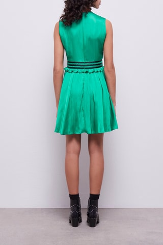 Robe plissée - Vert émeraude