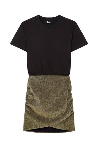 Robe trompe-l’œil - Noir et doré