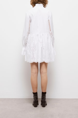 Robe patineuse en broderie anglaise - Blanc