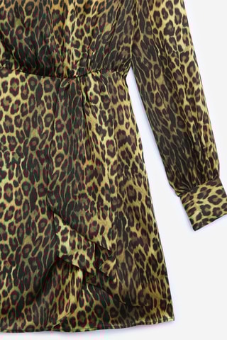 Robe en soie - Camel et jaune