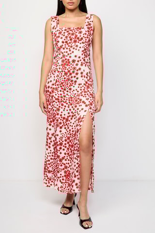 Robe longue - Blanc et rouge