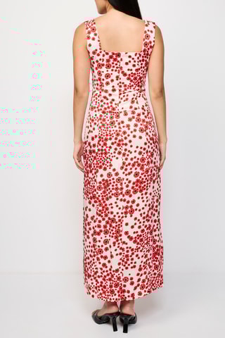 Robe longue - Blanc et rouge