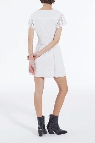 Robe bi-matière - Ecru