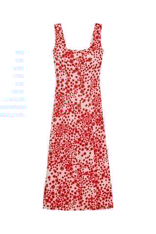 Robe longue - Rouge et blanc