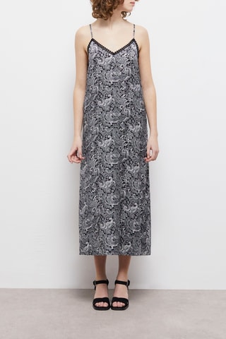 Robe longue - Noir et blanc