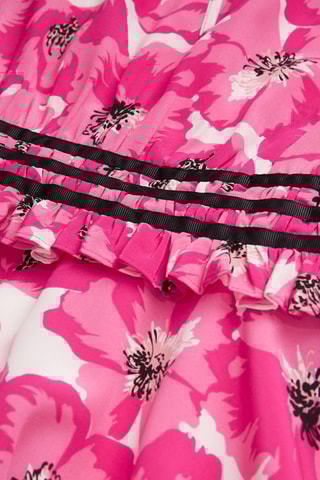 Robe patineuse en soie - Rose