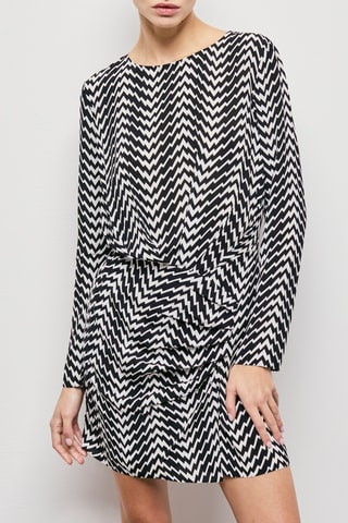 Robe fourreau - Noir et blanc