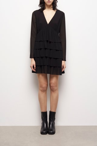 Robe volantée - Noir