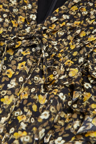 Robe volantée - Vert et jaune