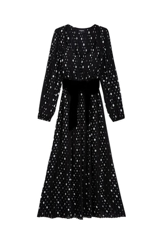 Robe longue - Noir et écru