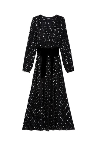 Robe longue - Noir et écru