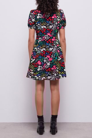 Robe courte - Rose et vert