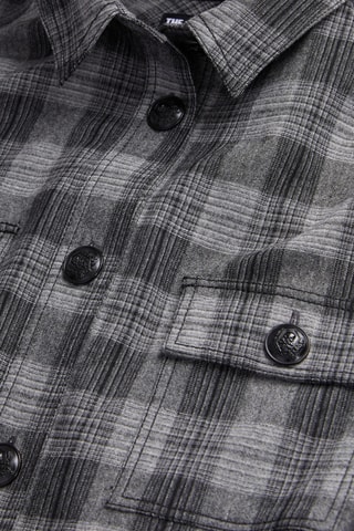 Robe chemise en laine - Gris