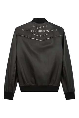 Bomber en cuir d'agneau - Noir