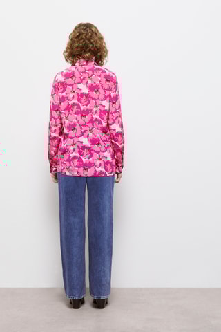 Chemisier en soie - Blanc et rose