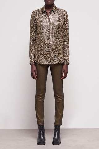 Chemisier ajusté - Noir et marron