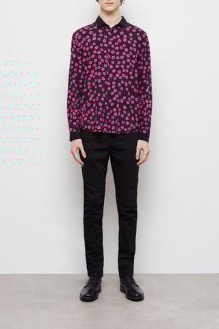 Chemise regular Rose et noir