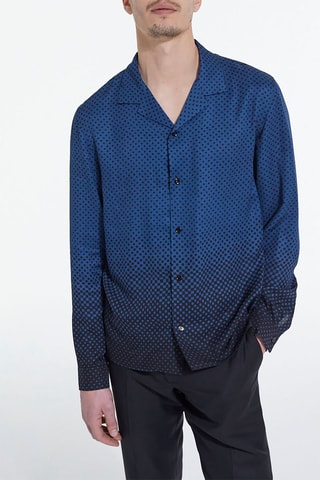 Chemise Bleu cobalt et noir