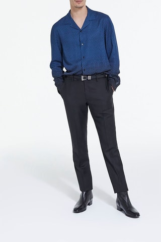 Chemise Bleu cobalt et noir