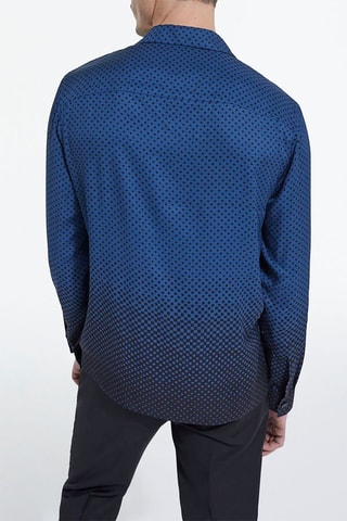 Chemise Bleu cobalt et noir