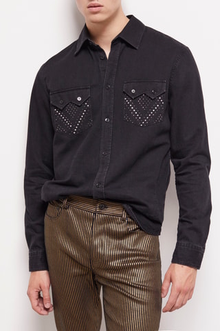 Chemise en jean - Noir
