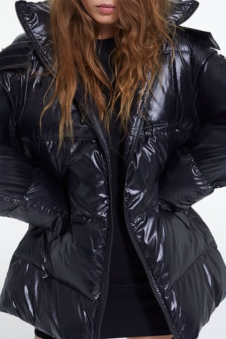 Doudoune à capuche - Noir