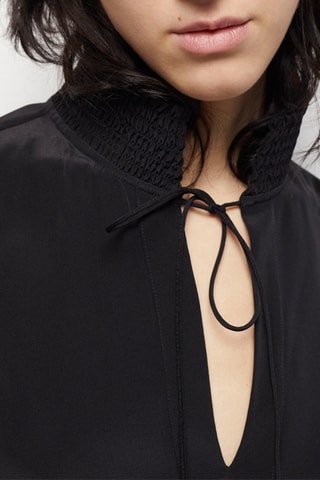 Blouse en soie - Noir