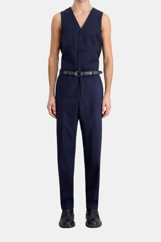 Pantalon de costume en laine - Bleu marine