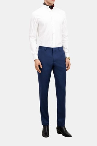 Pantalon de costume en laine - Bleu