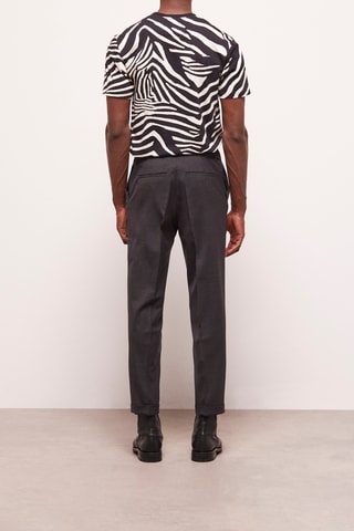 Pantalon de costume en laine - Noir et gris