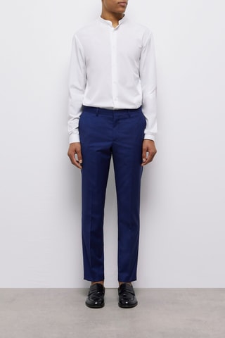 Pantalon de costume en laine - Bleu marine