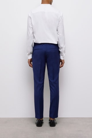 Pantalon de costume en laine - Bleu marine