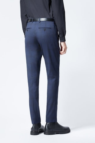 Chino en laine Bleu marine et noir